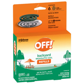 OFF! refill on patio table suggests quick setup for casual backyard moments