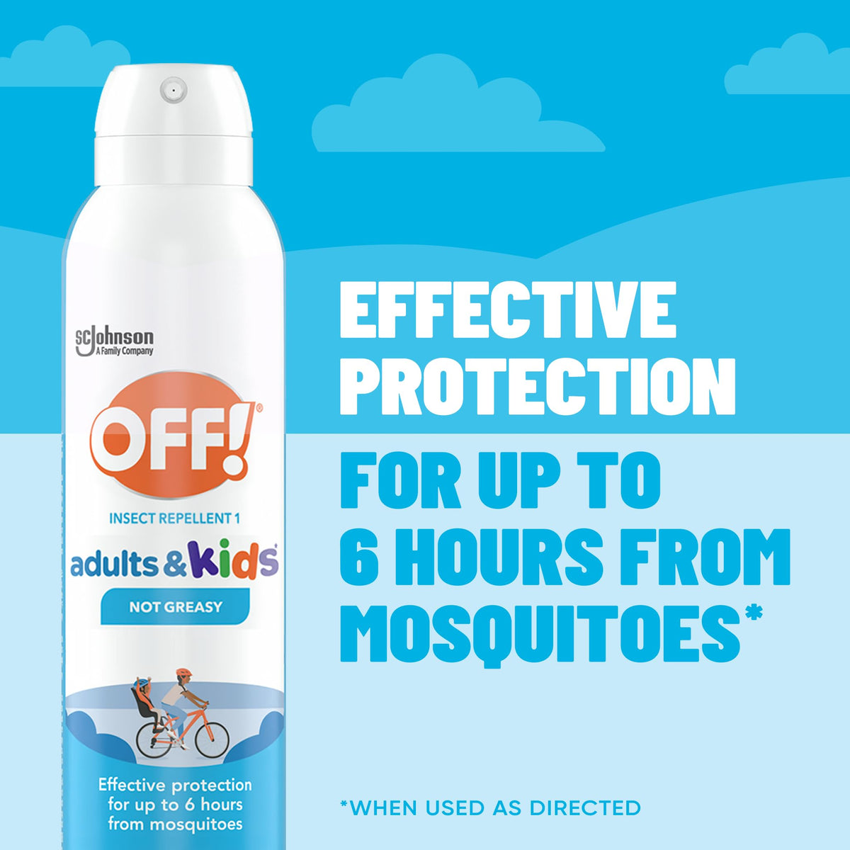 OFF! picaridin protection lasts up to six hours on skin