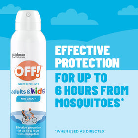 OFF! picaridin protection lasts up to six hours on skin
