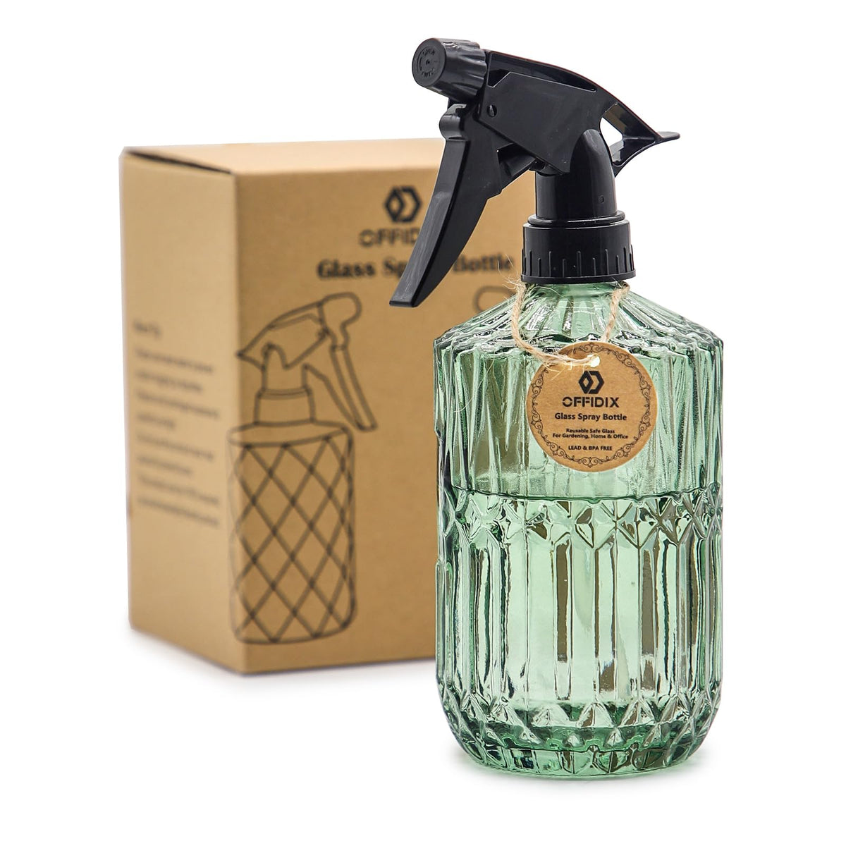 OFFIDIX fine mist plant mister offering a gentle indoor spray on lush leaves