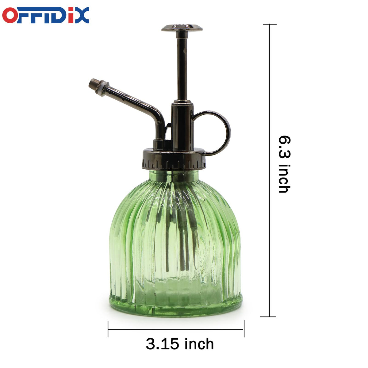 OFFIDIX glass mister bottle for precise, controlled spraying on delicate leaves.