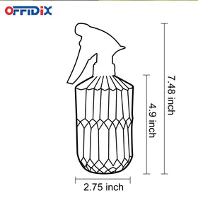 OFFIDIX glass spray bottle 0.43L ready for precise misting and watering