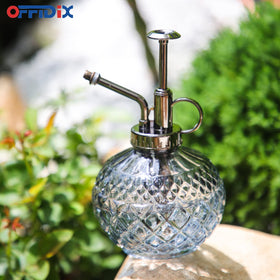 Clear glass body of OFFIDIX Plant Mister reflecting light