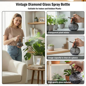 Compact indoor garden scene with OFFIDIX Plant Mister on the desk