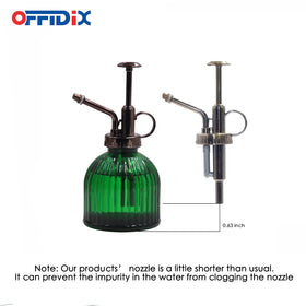 OFFIDIX plant mister features fine spray nozzle for even leaf misting.