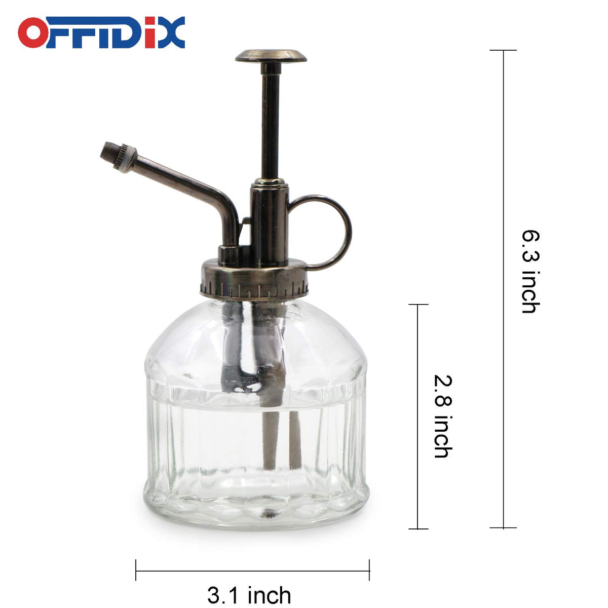 OFFIDIX plant mister mini glass bottle ideal for delicate leaves and succulents.