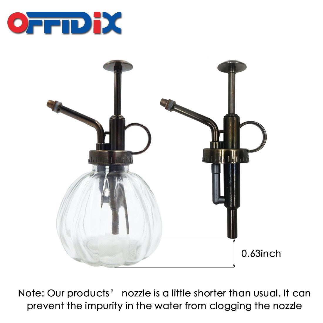 OFFIDIX ring-finger holder supports comfortable one-handed spraying.