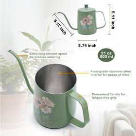 OFFIDIX watering can side handle provides comfortable grip during plant care