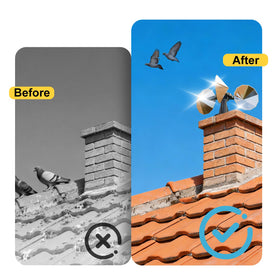OFFO Bird Scare Reflector chrome-finish blades for durable outdoor aesthetics
