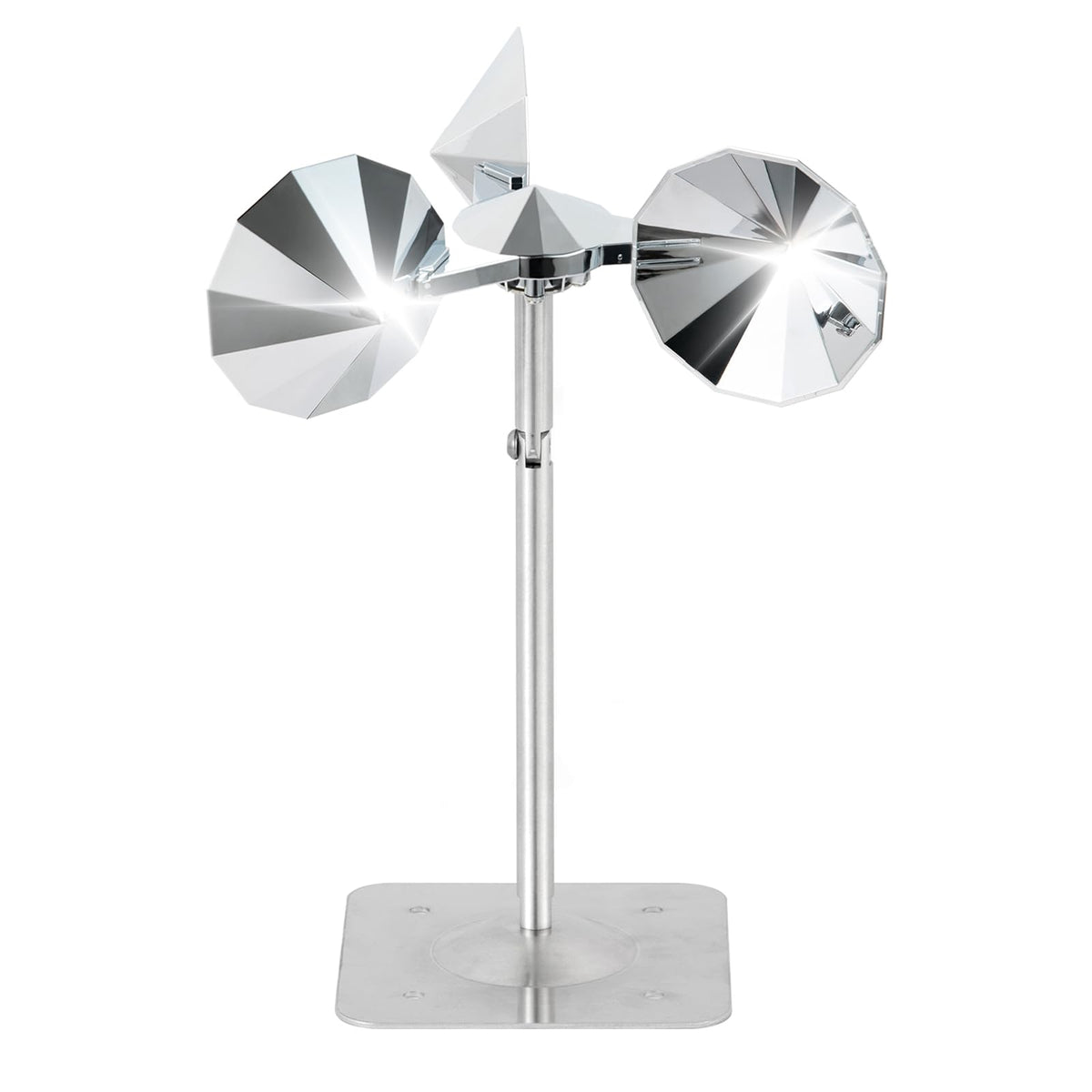 OFFO Bird Scare Device front view deterring birds with reflective blades.