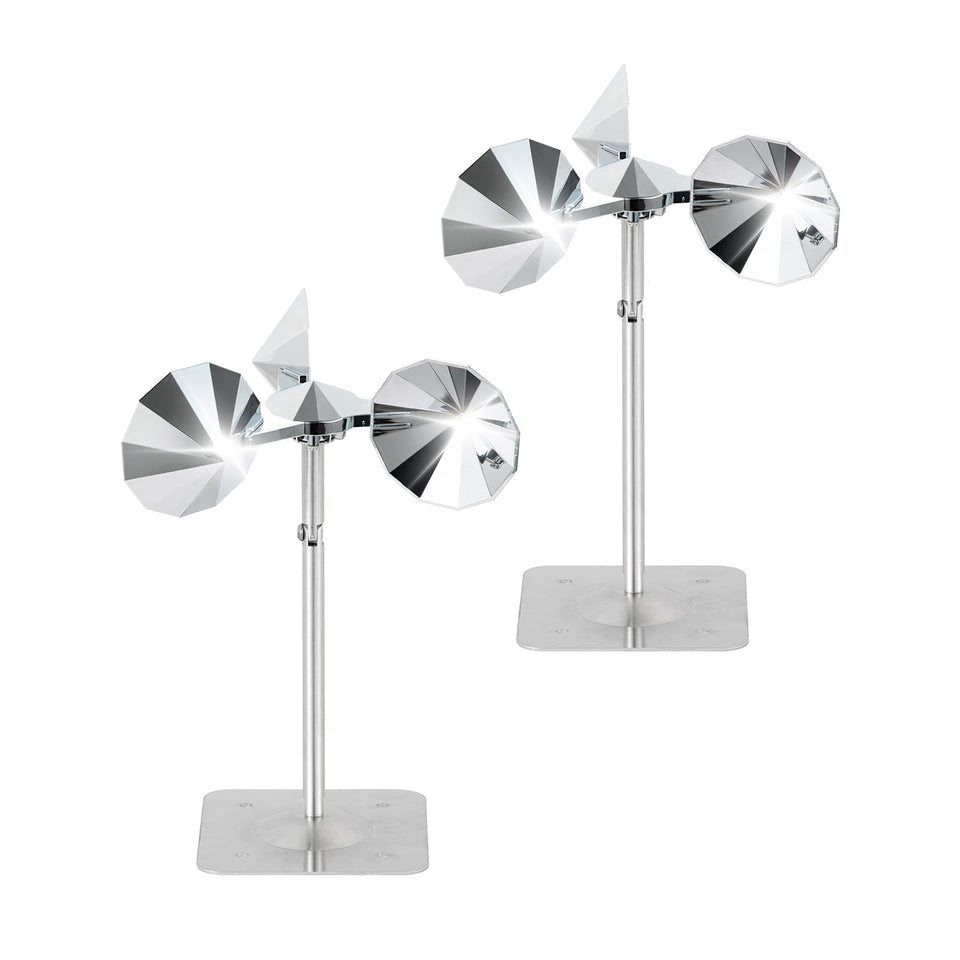 OFFO bird scare device exterior aluminum body deters pigeons and sparrows.