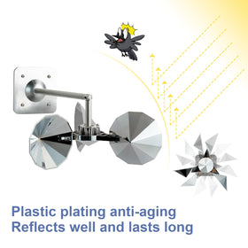 OFFO Bird Scare Device side-angle shows adjustable neck for versatile installation.