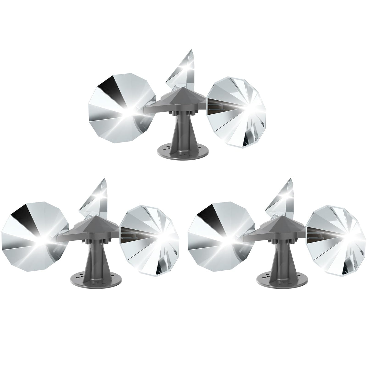 OFFO Bird Scare Reflector assembly demonstrates quick setup for outdoor use