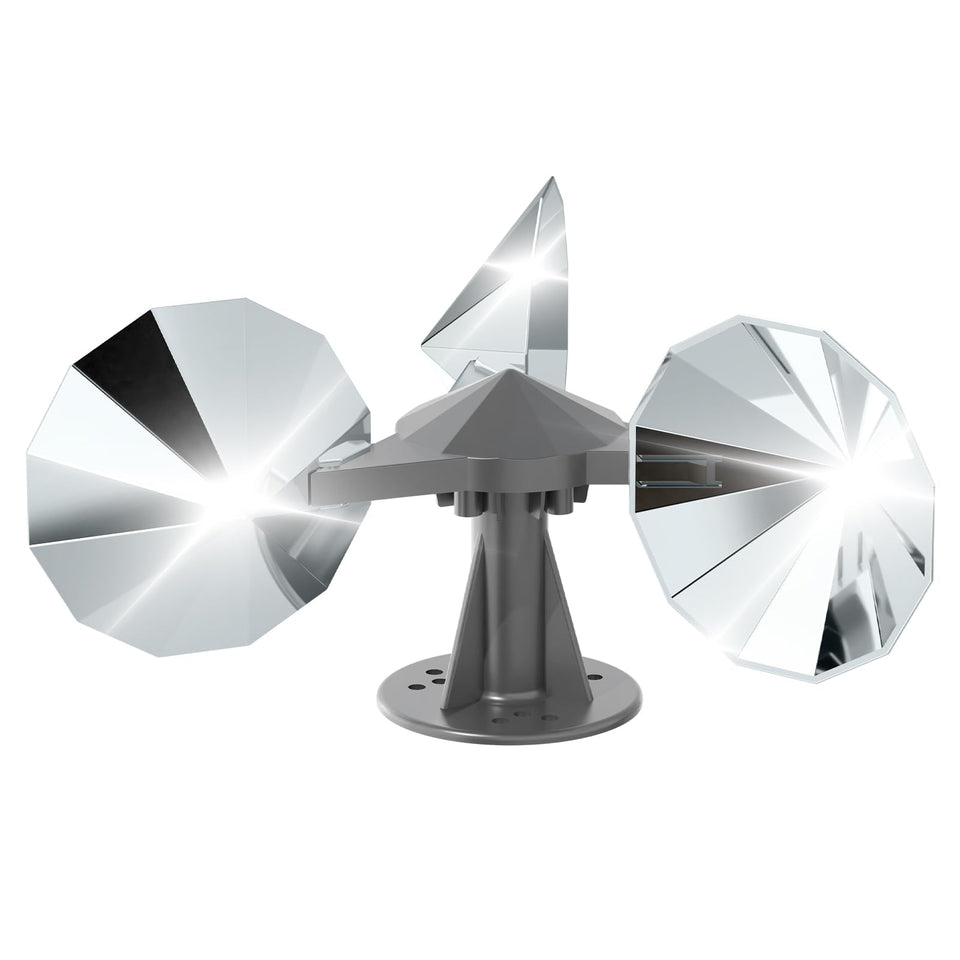 OFFO Bird Scare Reflector base outdoors deters birds with reflective motion.