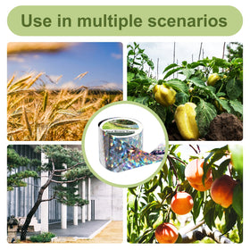 OFFO Bird Scare Tape packaging highlights UV resistance and durability.