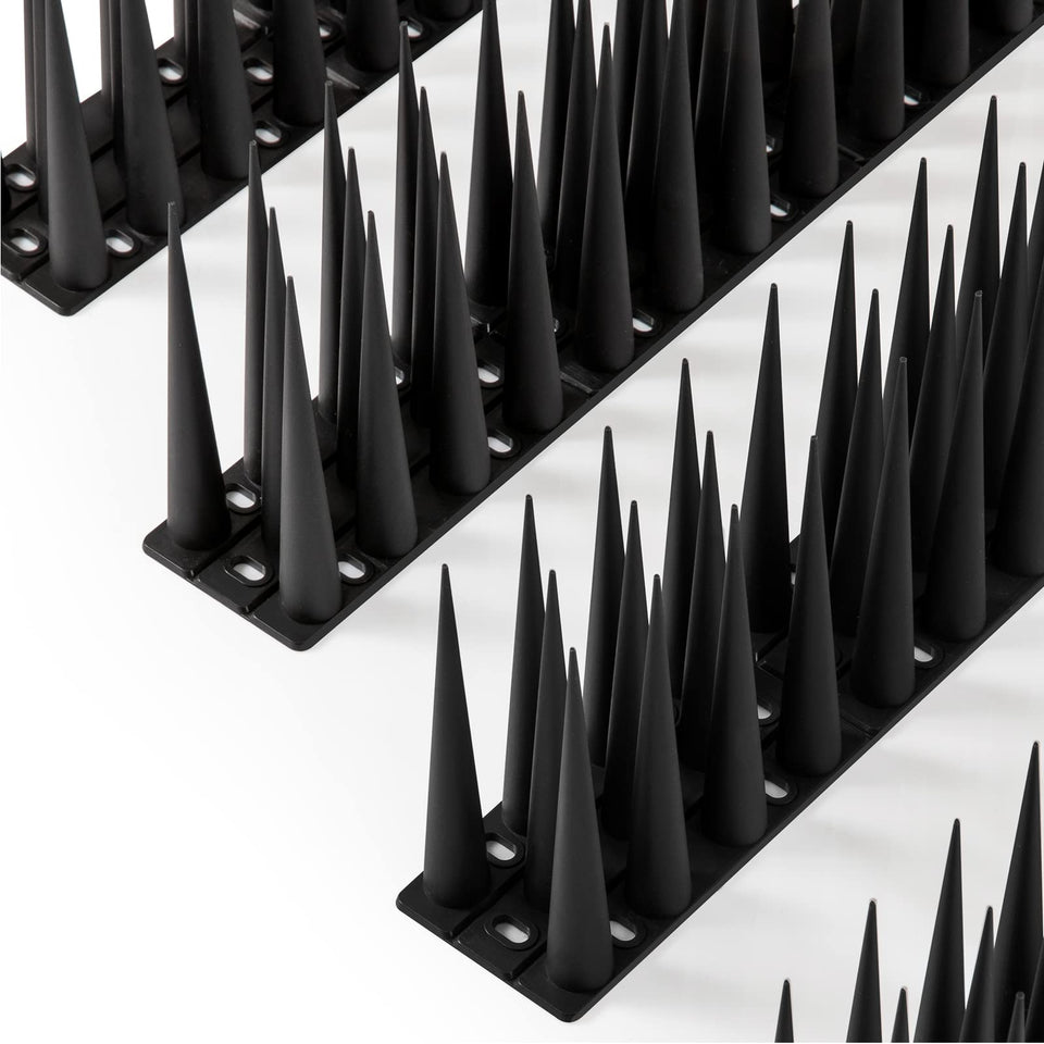 OFFO Bird Spikes with 4-inch height deter larger birds from ledges.