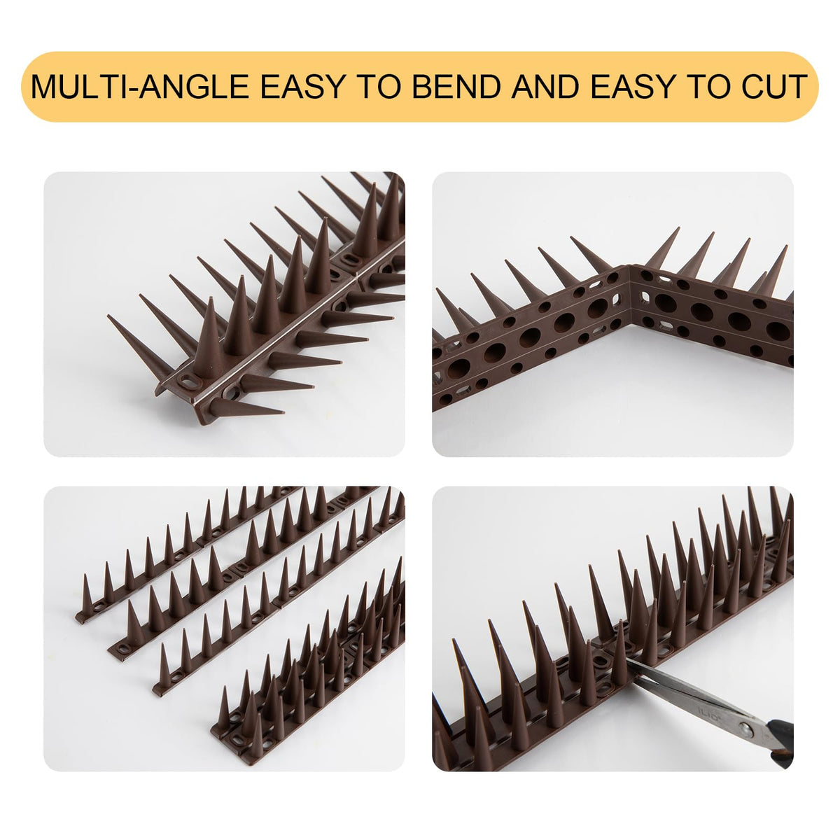 OFFO spikes applied along a window and roof edge for mess reduction.