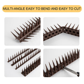 OFFO spikes applied along a window and roof edge for mess reduction.