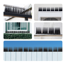 OFFO Bird Spikes in black blend with building aesthetics.