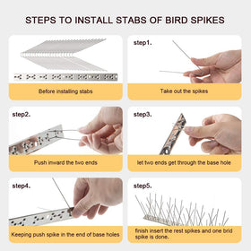 OFFO Bird Spikes use 304 stainless steel for lasting durability