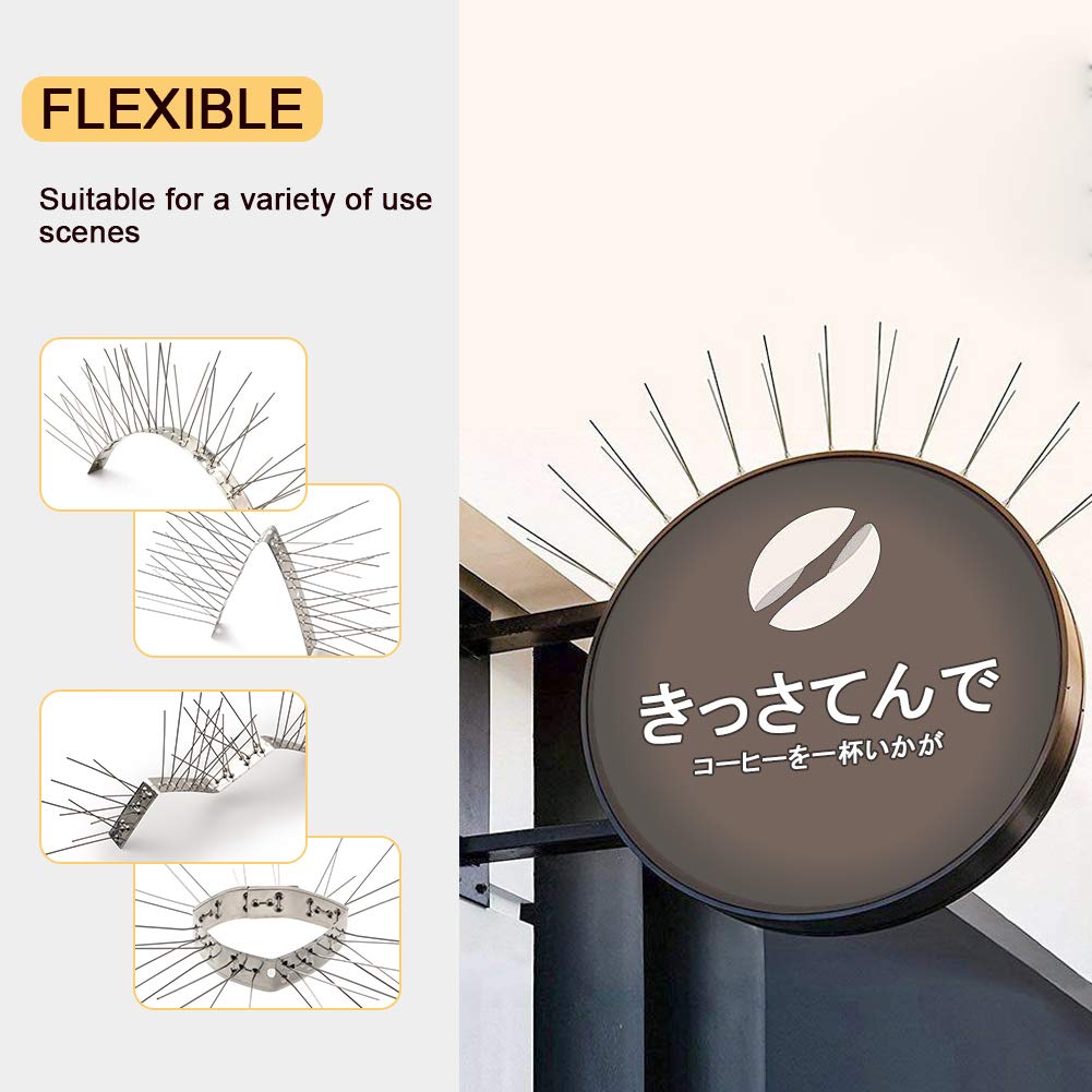OFFO Bird Spikes easy to install for long-term bird deterrence.