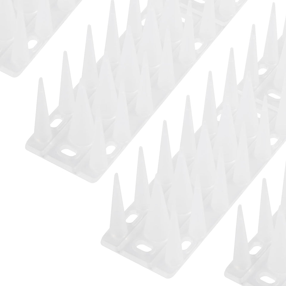 OFFO Bird Spikes installed on an outdoor surface deterring pigeons efficiently