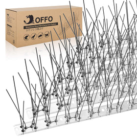 OFFO Bird Spikes pre-assembled 304 stainless steel for outdoor use, durable and weather resistant.