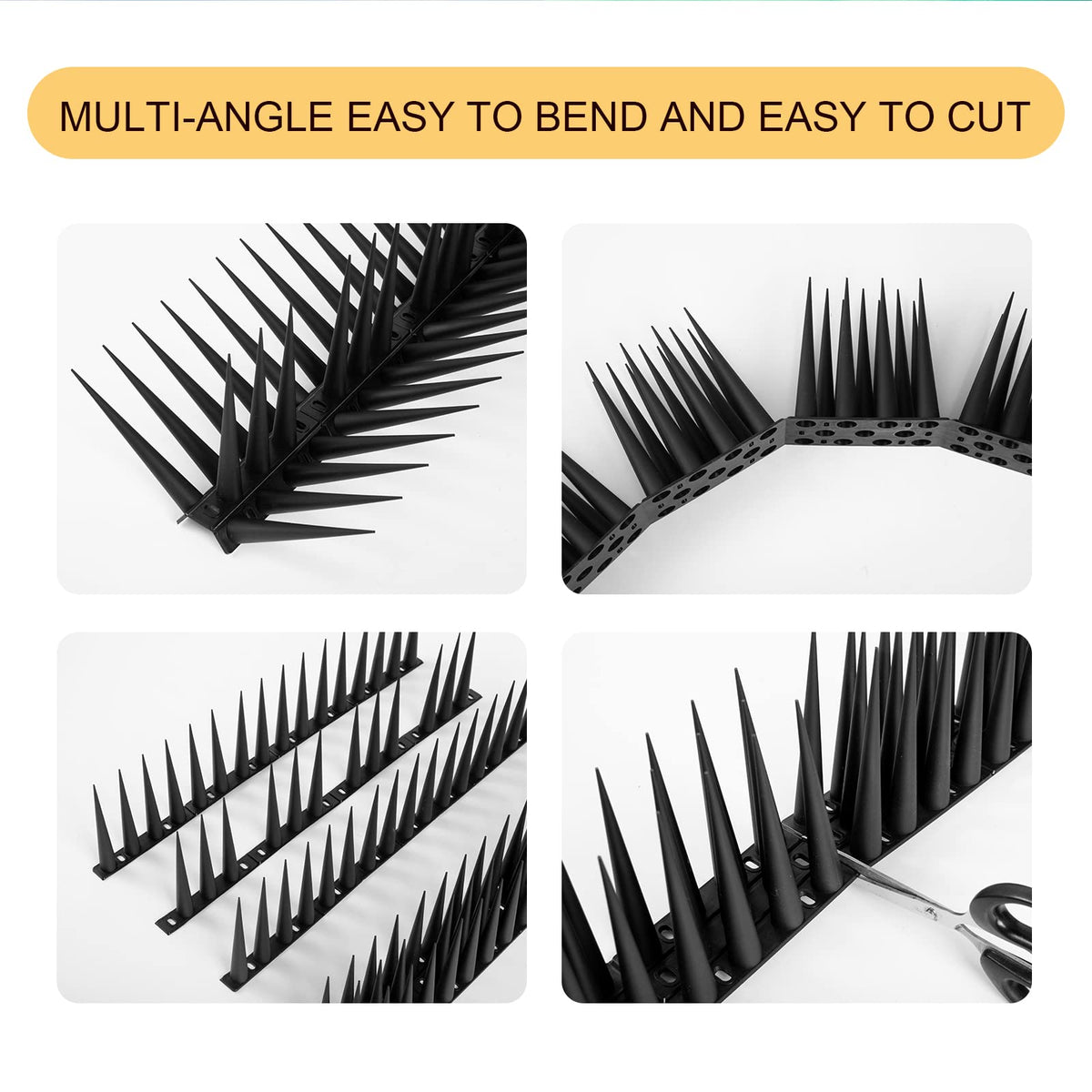 OFFO Bird Spikes on rooftops guard gutters against nesting and mess.