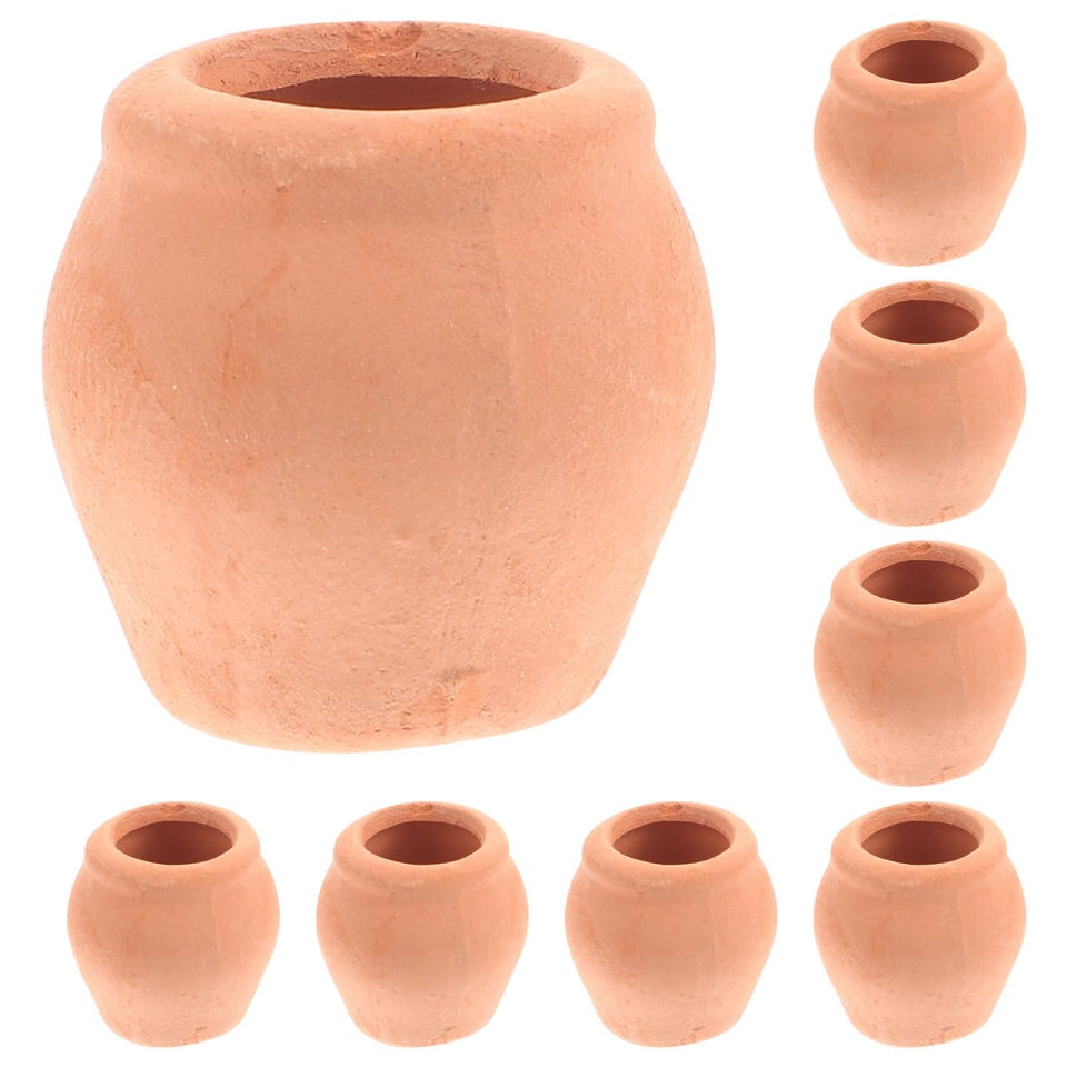 OFFSCH mini ceramic pot orange front view, stylish home planter for small succulents.