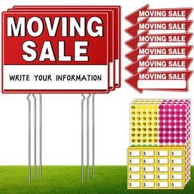 Ofibsisce moving sale signs arrows guide buyers from curb to driveway increasing visibility