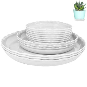 OFiSEXPT plant saucer 6-inch protects indoor surfaces by catching excess water.