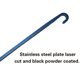 OFUNPARRTS laser-cut stainless plate with black powder coat for durability