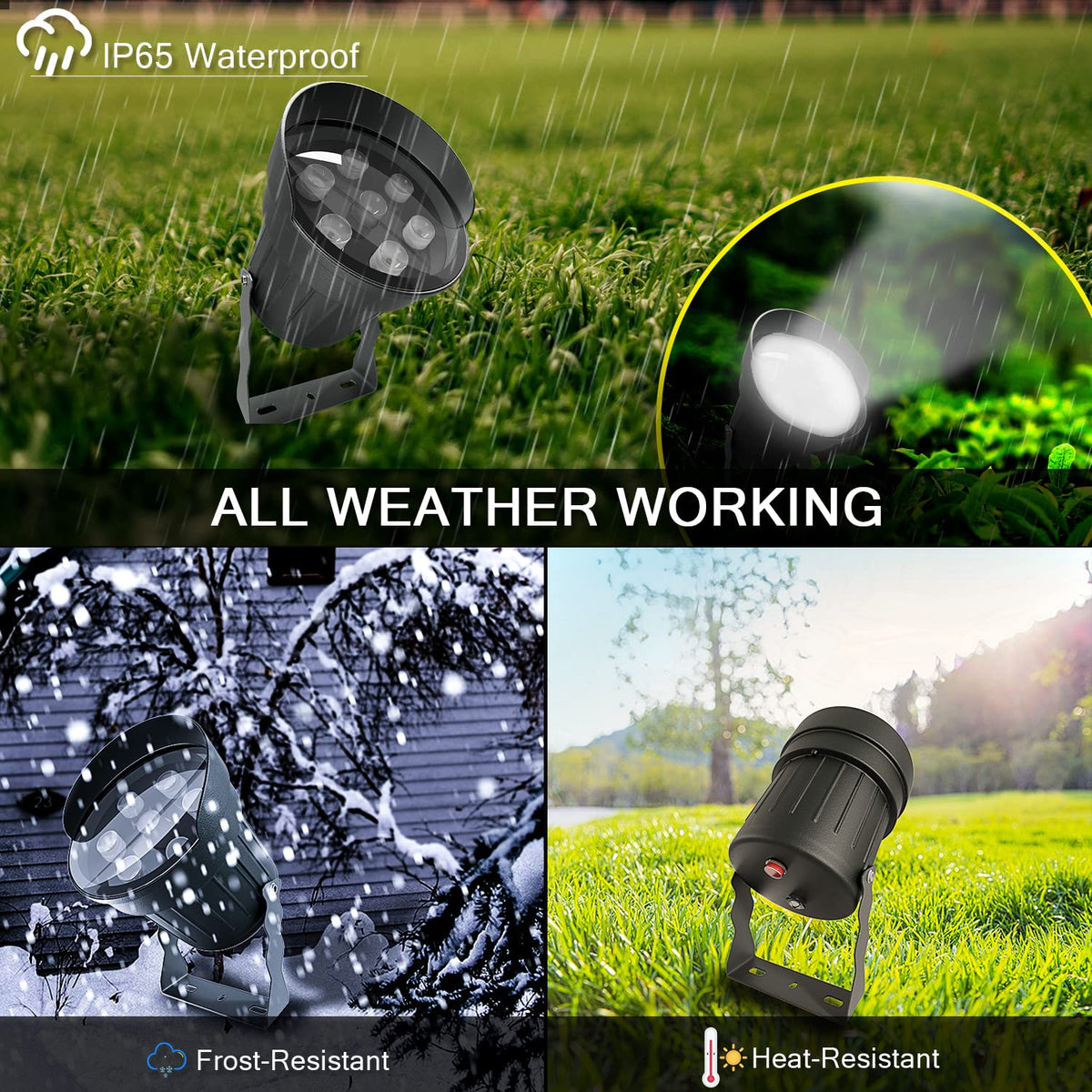 Ofuray solar flag pole light IP65 durable materials withstand weather