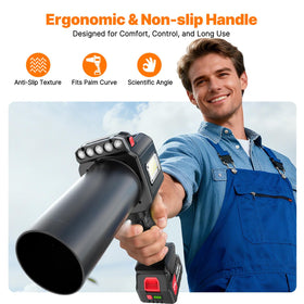 OGERY blower dual LED lights aid dusk or indoor work.