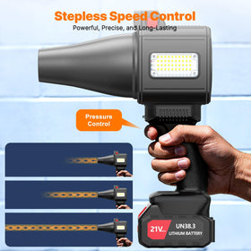 OGERY blower extended nozzle highlights high-volume airflow.