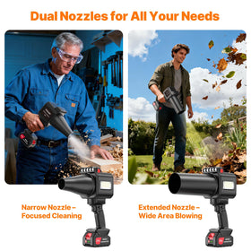 OGERY blower narrow nozzle targets tight spaces effectively.