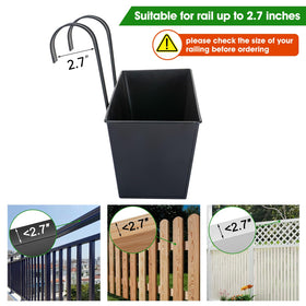 OGIMA all-weather railing planter resisting sun, rain, and frost