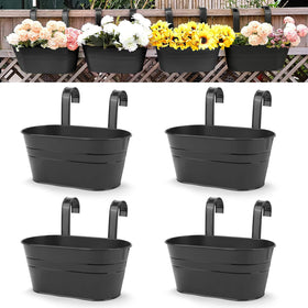 OGIMA hanging metal flower pots for balcony décor and easy mounting