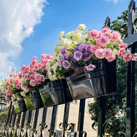 OGIMA rail-ready pots create lush vertical displays on fences