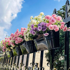 OGIMA wall planters with detachable hooks for easy balcony railing display.