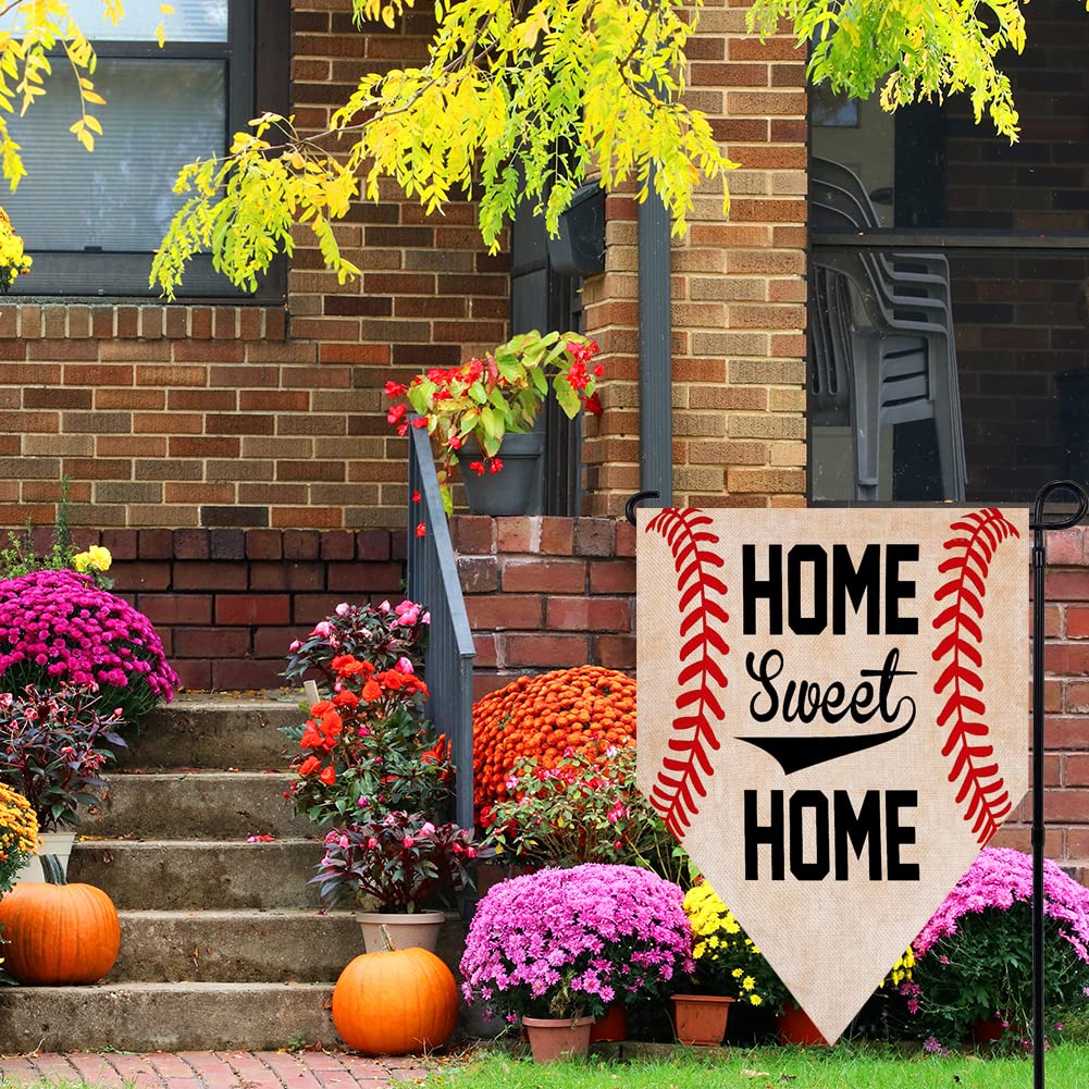 Ogiselestyle Home Sweet Home baseball flag outdoor-ready, crafted from durable material