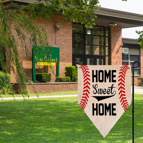 Ogiselestyle Home Sweet Home baseball flag with pole attachment for easy setup