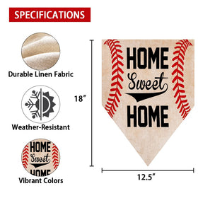 Ogiselestyle yard decor baseball flag fluttering in wind for lively outdoor charm