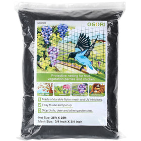 OGORI bird netting 25x25 protects fruit trees from birds without harming wildlife