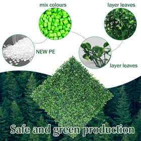 Ogrmar Boxwood Panel patio backdrop creates lush ambiance, weather-resistant and easy to cut.