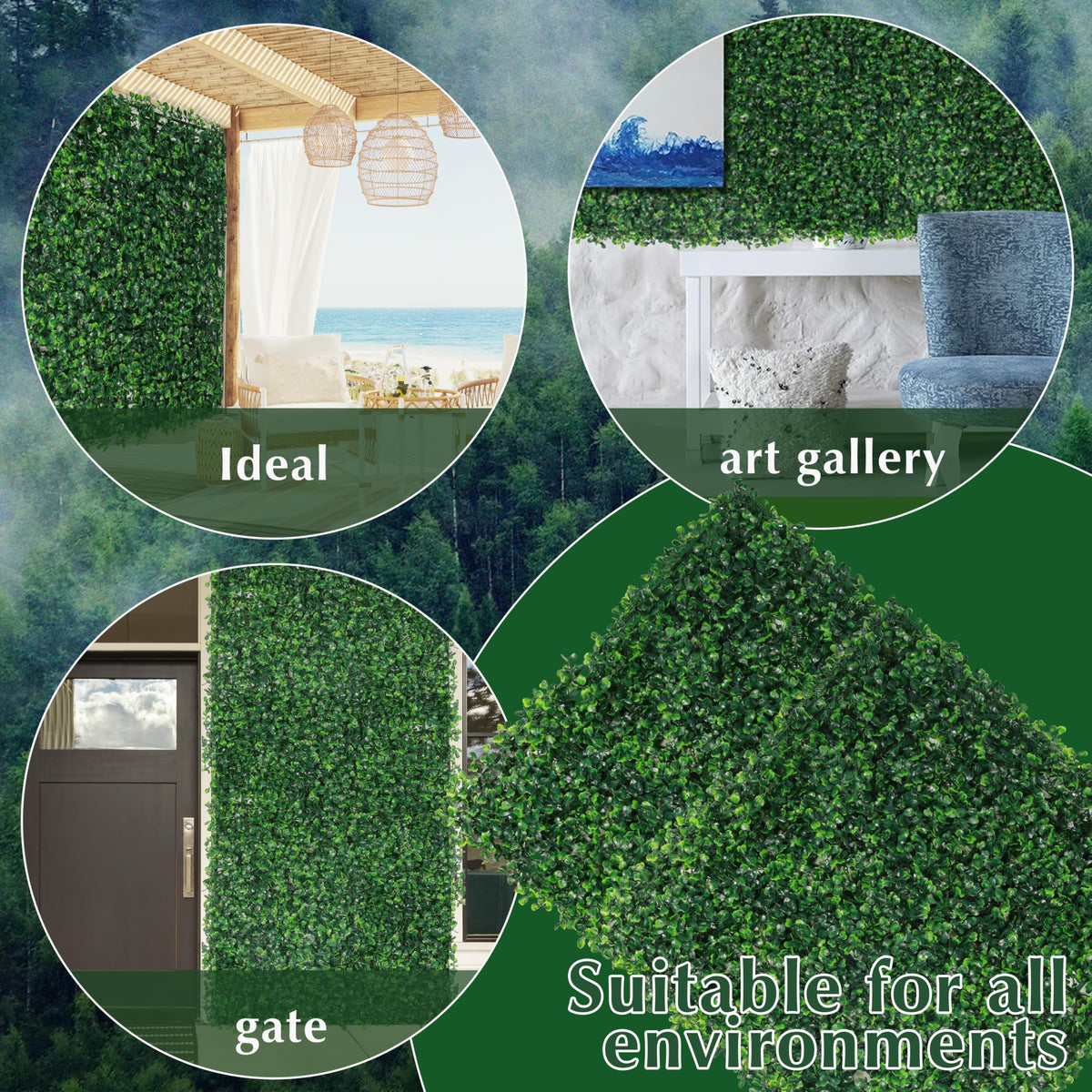 Ogrmar Boxwood Panel wedding backdrop adds greenery instantly for events.