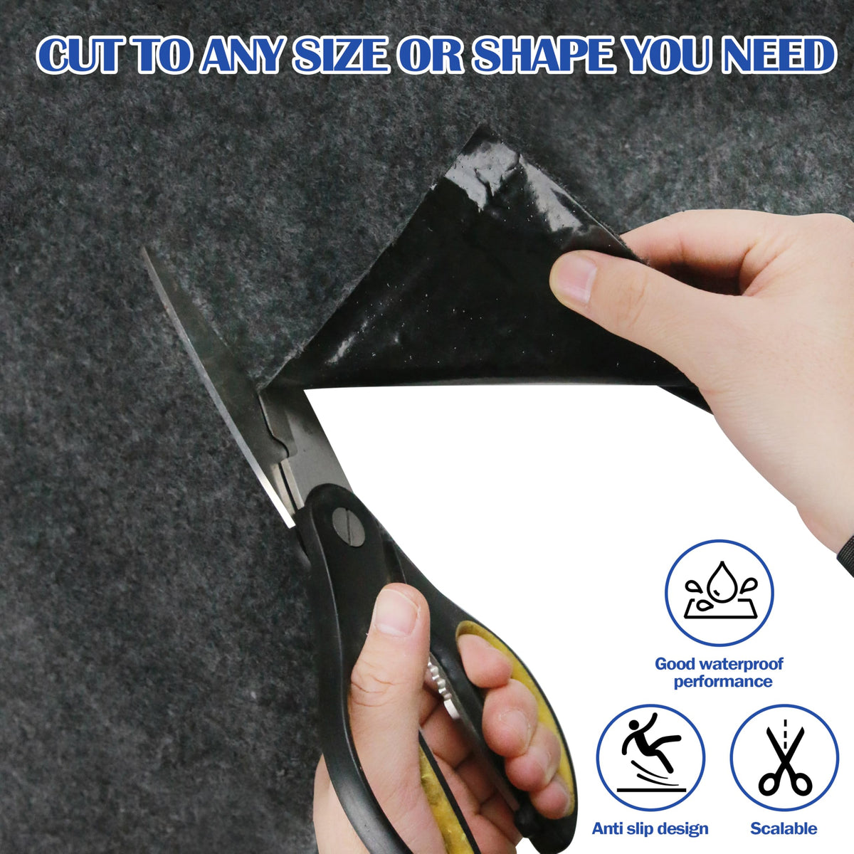 Ogrmar outdoor shed mat with PE backing and non-slip surface for safety