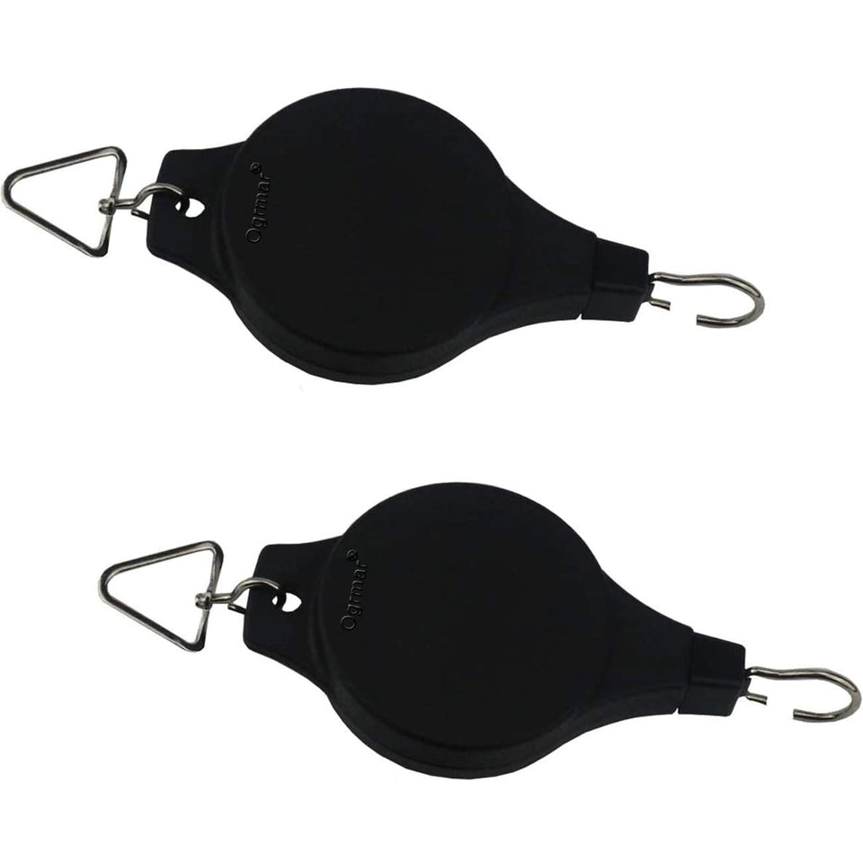 Ogrmar plant pulley hook in garden for easy hanging basket height control
