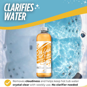 Cloudy spa water preceding Oh Yuk 5 in 1 application.