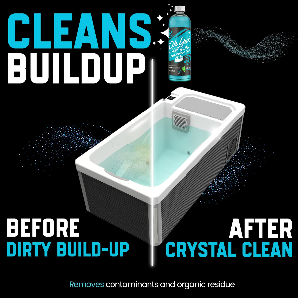 Oh Yuk 5-in-1 odor-control reduces smells from stagnant water.